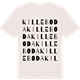 Vintage White t-shirt med Killeboda ordlek t-shirt