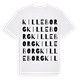 White t-shirt med Killeborg ordlek t-shirt
