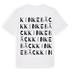 Kinkebäck ordlek t-shirt – ekologisk bomull t-shirt från Pinshirt