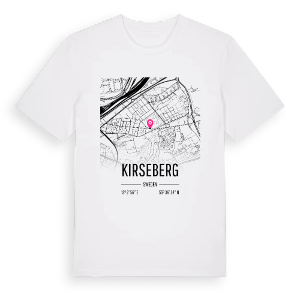 Kirseberg karta t-shirt – ekologisk bomull t-shirt från Pinshirt