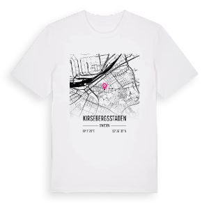 Kirsebergsstaden karta t-shirt – ekologisk bomull t-shirt från Pinshirt