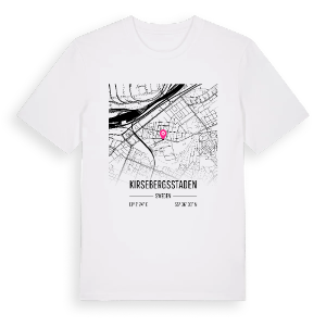 Kirsebergsstaden karta t-shirt – ekologisk bomull t-shirt från Pinshirt
