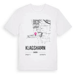 Klagshamn karta t-shirt – ekologisk bomull t-shirt från Pinshirt