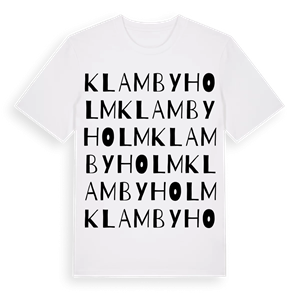 Klambyholm ordlek t-shirt – ekologisk bomull t-shirt från Pinshirt