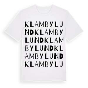 Klambylund ordlek t-shirt – ekologisk bomull t-shirt från Pinshirt