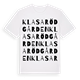Klasarödgården ordlek t-shirt