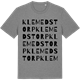Mid Heather Gray t-shirt med Klemedstorp ordlek t-shirt