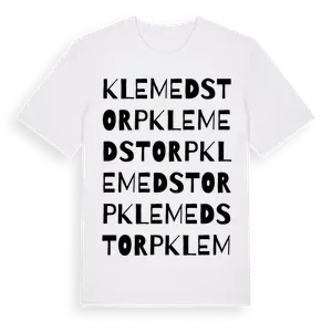 Klemedstorp ordlek t-shirt – ekologisk bomull t-shirt från Pinshirt
