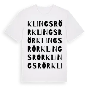 Klingsrör ordlek t-shirt – ekologisk bomull t-shirt från Pinshirt