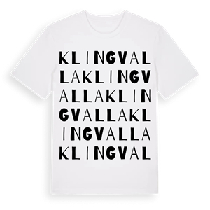 Klingvalla ordlek t-shirt – ekologisk bomull t-shirt från Pinshirt