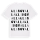 White t-shirt med Klingvalla ordlek t-shirt