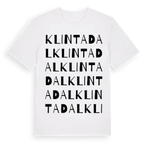 Klintadal ordlek t-shirt – ekologisk bomull t-shirt från Pinshirt