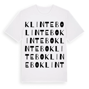 Klintebo ordlek t-shirt – ekologisk bomull t-shirt från Pinshirt