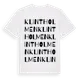 White t-shirt med Klintholmen ordlek t-shirt
