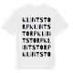 White t-shirt med Klintstorp ordlek t-shirt