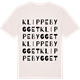 Vintage White t-shirt med Klippebygget ordlek t-shirt