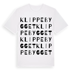 Klippebygget ordlek t-shirt – ekologisk bomull t-shirt från Pinshirt