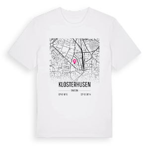 Klosterhusen karta t-shirt – ekologisk bomull t-shirt från Pinshirt