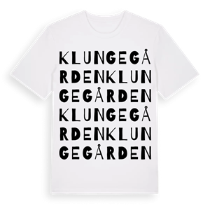 Klungegården ordlek t-shirt – ekologisk bomull t-shirt från Pinshirt