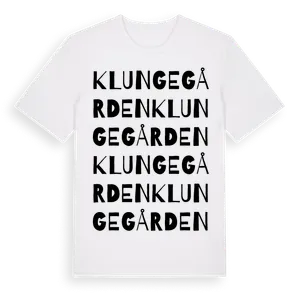 Klungegården ordlek t-shirt – ekologisk bomull t-shirt från Pinshirt