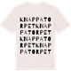 Vintage White t-shirt med Knappatorpet ordlek t-shirt