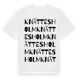 White t-shirt med Knättesholm ordlek t-shirt