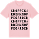 Pink Cotton t-shirt med Knoppegården ordlek t-shirt