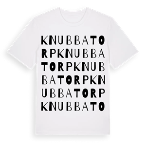 Knubbatorp ordlek t-shirt – ekologisk bomull t-shirt från Pinshirt