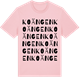 Pink Cotton t-shirt med Koängen ordlek t-shirt