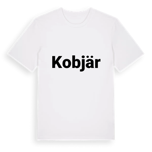Kobjär fetstil t-shirt – ekologisk bomull t-shirt från Pinshirt