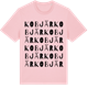 Pink Cotton t-shirt med Kobjär ordlek t-shirt