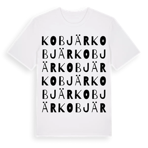 Kobjär ordlek t-shirt – ekologisk bomull t-shirt från Pinshirt