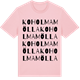 Pink Cotton t-shirt med Koholmamölla ordlek t-shirt