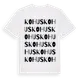 White t-shirt med Kohus ordlek t-shirt