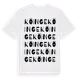 White t-shirt med Köinge ordlek t-shirt