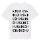 White t-shirt med Kolehus ordlek t-shirt