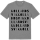 Mid Heather Gray t-shirt med Kollandsvik ordlek t-shirt