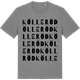 Mid Heather Gray t-shirt med Kölleröd ordlek t-shirt