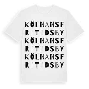 Kölnans fritidsby ordlek t-shirt – ekologisk bomull t-shirt från Pinshirt