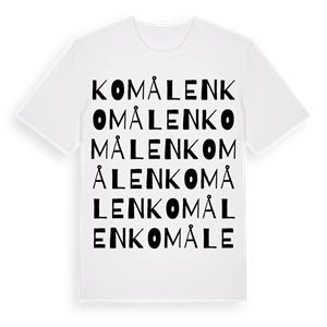 Komålen ordlek t-shirt – ekologisk bomull t-shirt från Pinshirt