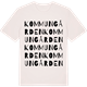 Vintage White t-shirt med Kommungården ordlek t-shirt