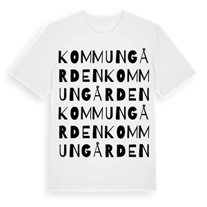Kommungården ordlek t-shirt – ekologisk bomull t-shirt från Pinshirt