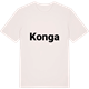 Vintage White t-shirt med Konga fetstil t-shirt