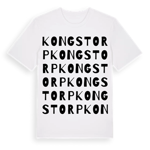 Kongstorp ordlek t-shirt – ekologisk bomull t-shirt från Pinshirt
