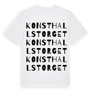 Konsthallstorget ordlek t-shirt – ekologisk bomull t-shirt från Pinshirt