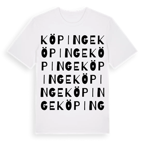 Köpinge ordlek t-shirt – ekologisk bomull t-shirt från Pinshirt