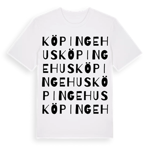 Köpingehus ordlek t-shirt – ekologisk bomull t-shirt från Pinshirt