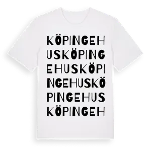 Köpingehus ordlek t-shirt – ekologisk bomull t-shirt från Pinshirt