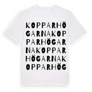 Kopparhögarna ordlek t-shirt – ekologisk bomull t-shirt från Pinshirt