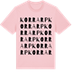 Pink Cotton t-shirt med Korrarp ordlek t-shirt